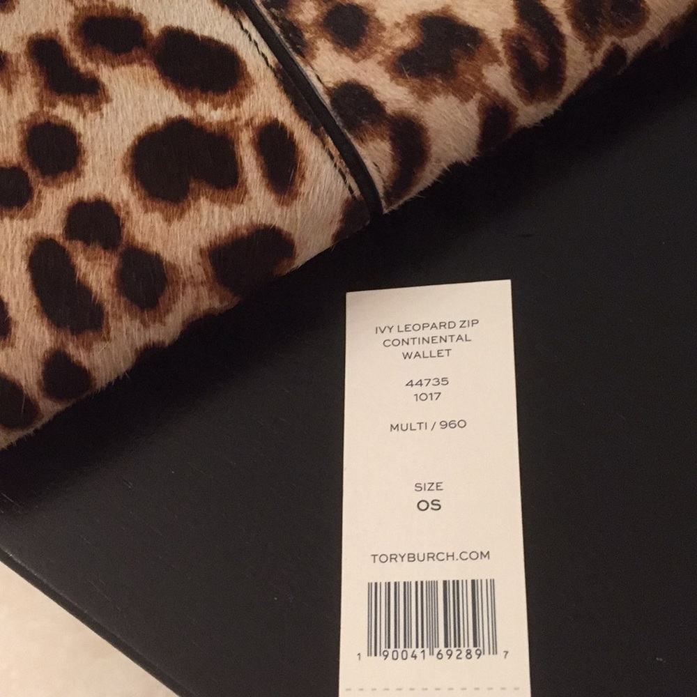 🆕Tory Burch Ivy Leopard Zip Continental Wallet - Picture 8 of 8